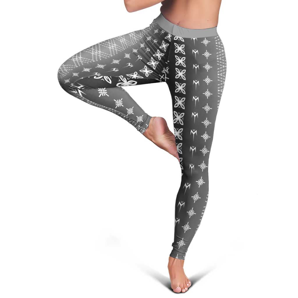 Black Samoa Malu Tattoo Inspired Leggings LT05 - Polynesian Pride