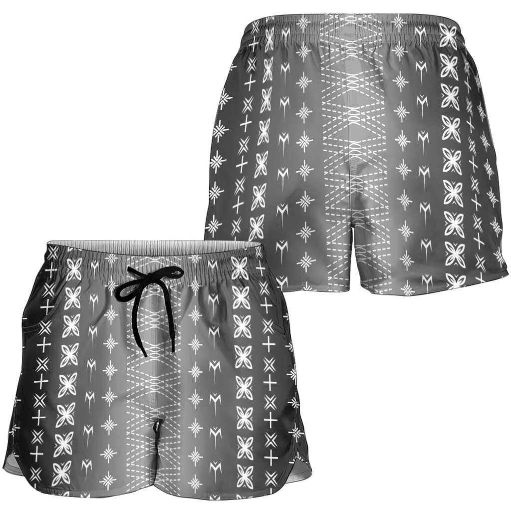 Black Samoa Malu Tattoo Inspired Shorts for Women LT05 - Polynesian Pride