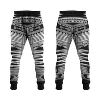 Black Samoa Pea Tattoo Inspired Jogger Pants LT05 Black - Polynesian Pride