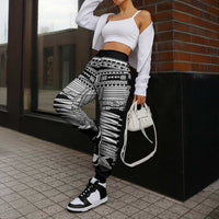Black Samoa Pea Tattoo Inspired Jogger Pants LT05 - Polynesian Pride