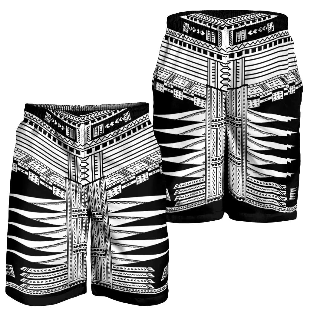 Black Samoa Pea Tattoo Inspired Shorts for Men LT05 - Polynesian Pride