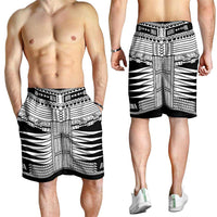 Black Samoa Pea Tattoo Inspired Shorts for Men LT05 - Polynesian Pride