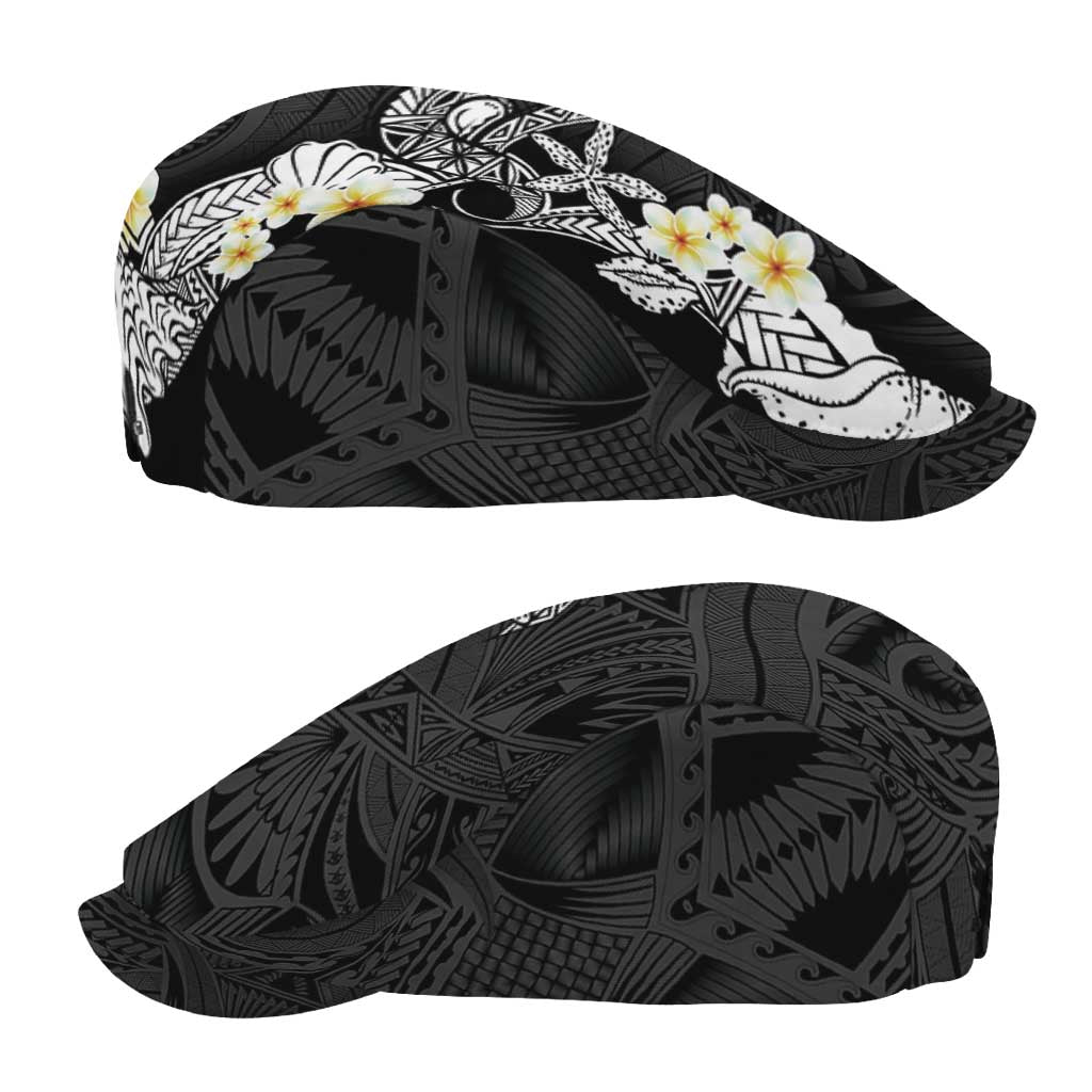 Black Samoa Tattoo Jeff Hat Plumeria Samoan Ocean Tatau Pattern - Polynesian Pride