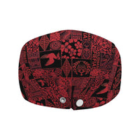 Black Tonga Kilisimasi Fiefia Jeff Hat Pacific Patchwork Xmas Vibes - Polynesian Pride
