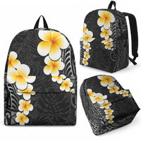 Black Tropical Plumeria With Galaxy Polynesian Art Backpack LT14 - Polynesian Pride
