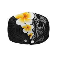Black Tropical Plumeria With Galaxy Polynesian Art Jeff Hat - Polynesian Pride