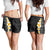 Black Tropical Plumeria With Galaxy Polynesian Art Shorts for Women - Polynesian Pride