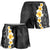 Black Tropical Plumeria With Galaxy Polynesian Art Shorts for Women - Polynesian Pride