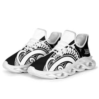 Black White New Zealand Puhoro Ta Moko Clunky Sneakers LT14 - Polynesian Pride