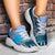 Blue Aotearoa Kowhaiwhai Pattern Chunky Sneakers NZ Maori Quilt Style - Polynesian Pride