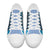 Blue Aotearoa Kowhaiwhai Pattern Low Top Shoes NZ Maori Quilt Style - Polynesian Pride
