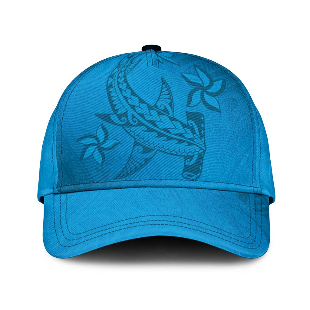 Blue Gradient Polynesia Classic Cap Hawaiian Tribal Hammerhead Shark Tattoo LT14