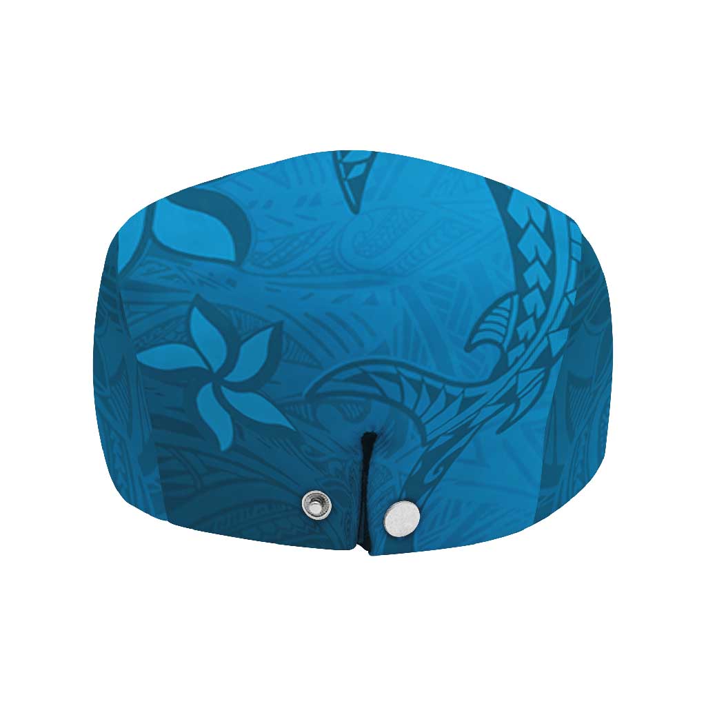 Blue Gradient Polynesia Jeff Hat Hawaiian Tribal Hammerhead Shark Tattoo - Polynesian Pride