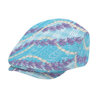 Blue Hawaii Palaka Honohono Pikake Jeff Hat Hawaiian Orchid Lei Polynesian Pattern - Polynesian Pride