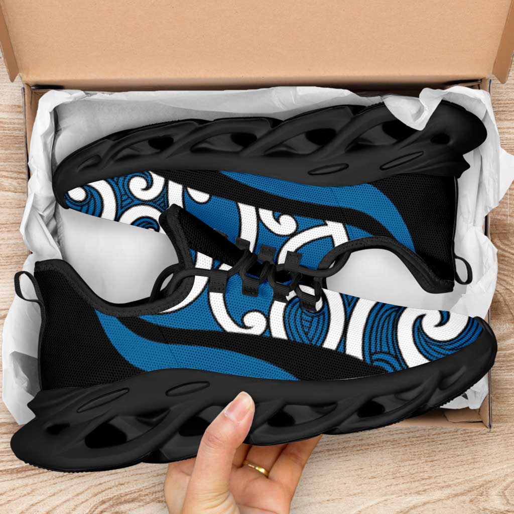 Blue Maori Koru New Zealand Clunky Sneakers LT14 - Polynesian Pride