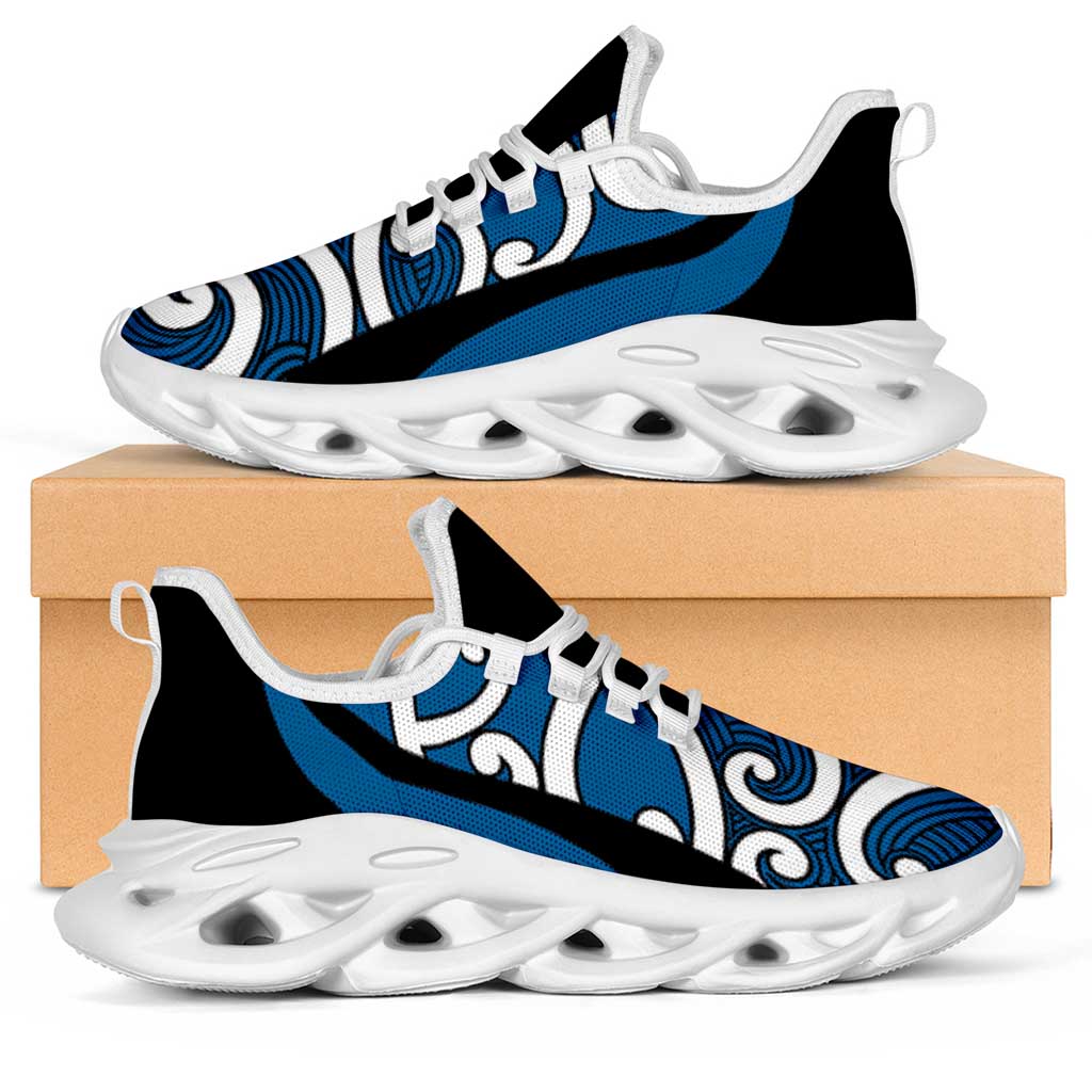 Blue Maori Koru New Zealand Clunky Sneakers LT14 Blue - Polynesian Pride