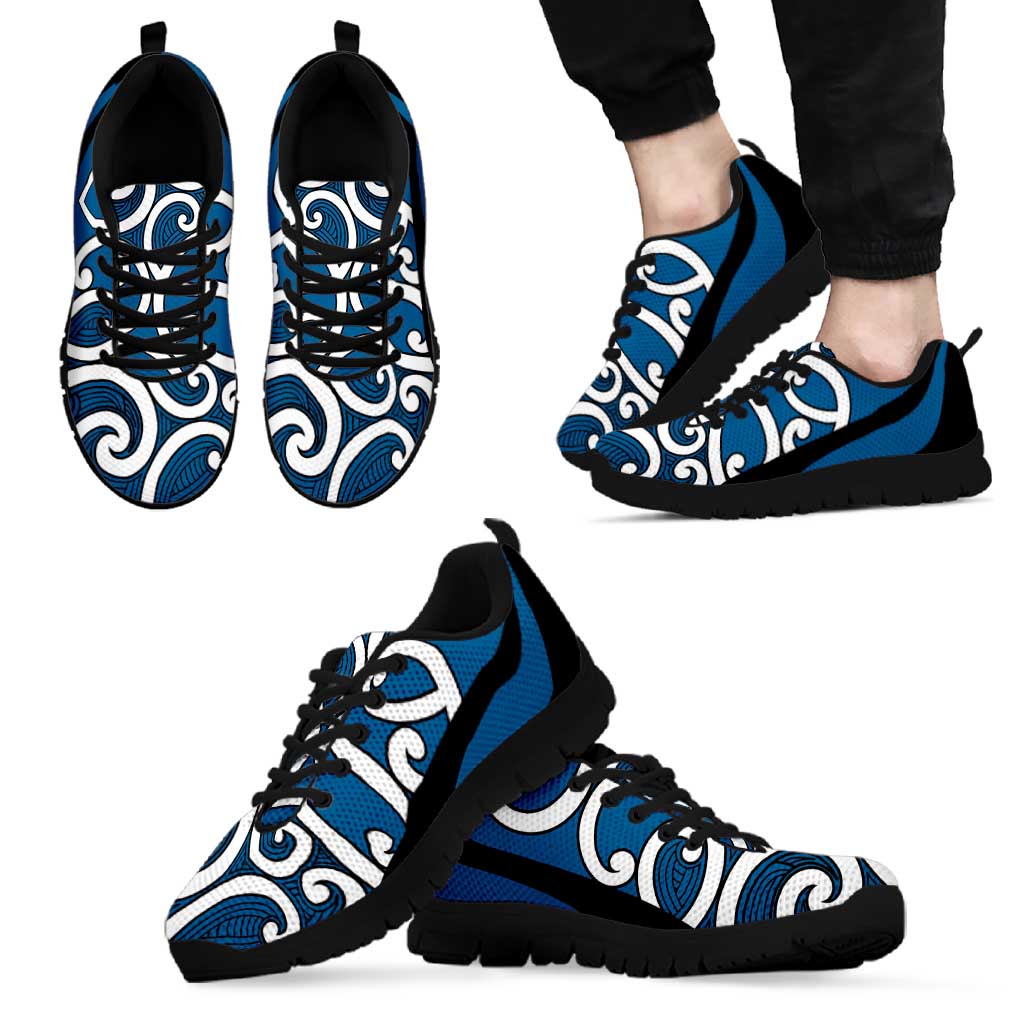 Blue Maori Koru New Zealand Sneakers LT14 - Polynesian Pride