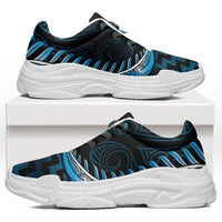 Blue Matariki New Zealand Chunky Sneakers Maori Poutama Galaxy Vibes LT14 Blue - Polynesian Pride