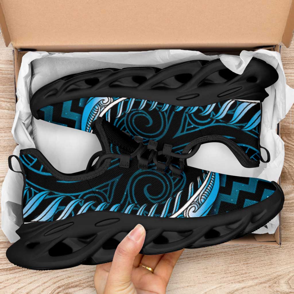 Blue Matariki New Zealand Clunky Sneakers Maori Poutama Galaxy Vibes