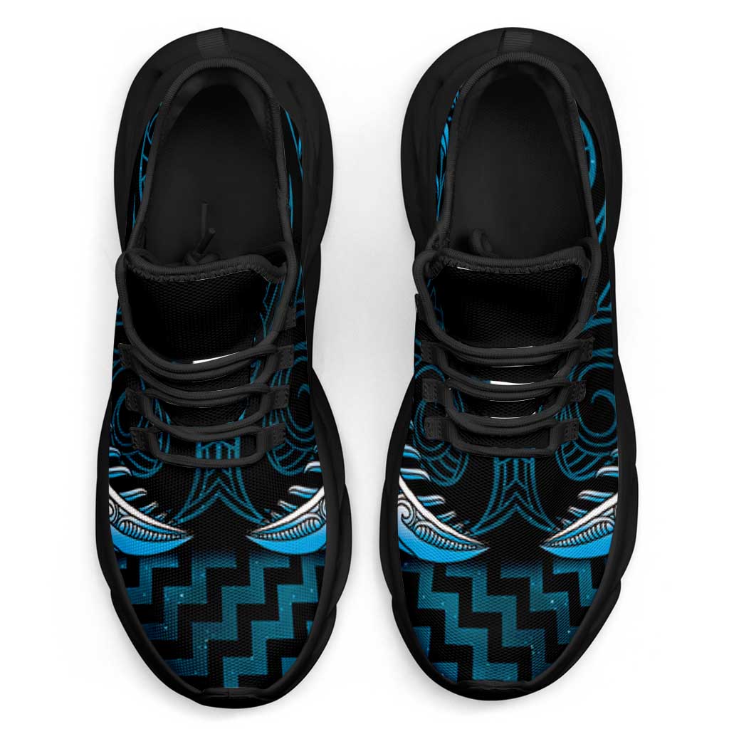 Blue Matariki New Zealand Clunky Sneakers Maori Poutama Galaxy Vibes