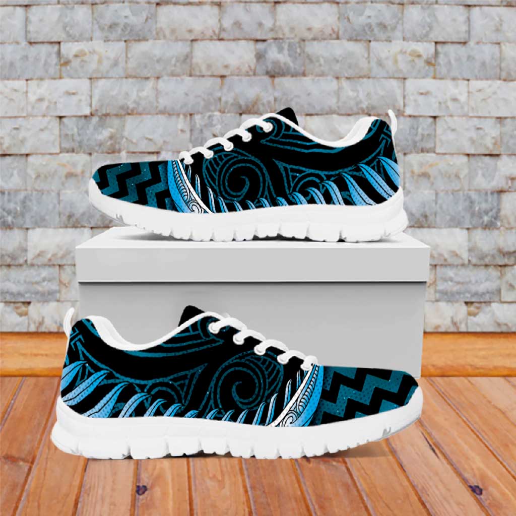 Blue Matariki New Zealand Sneakers Maori Poutama Galaxy Vibes LT14 Blue - Polynesian Pride
