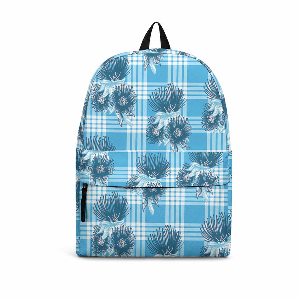 Blue Palaka Hawaii Backpack Hawaiian Lehua Blossoms LT05 Blue - Polynesian Pride