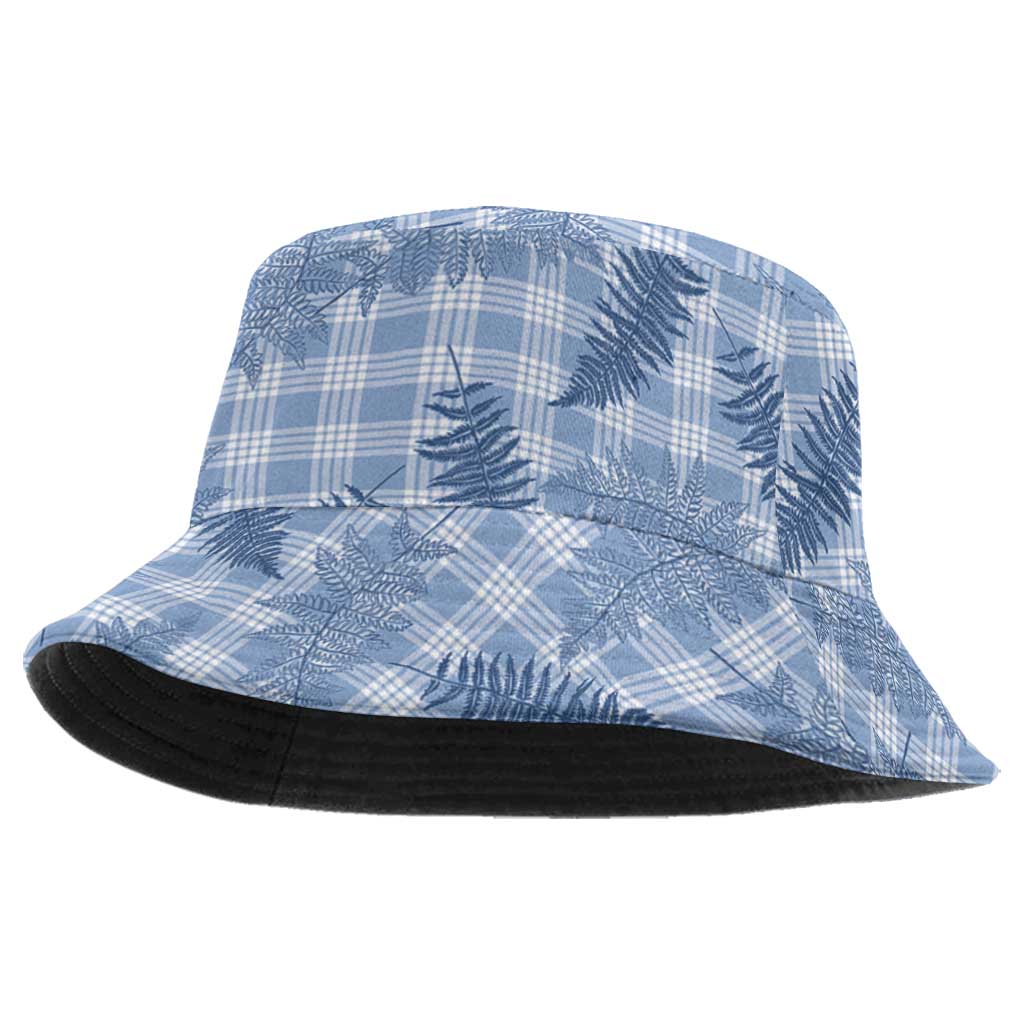 Blue Palaka Hawaii Palapalai Bucket Hat Hawaiian Fern LT14 One Size Blue - Polynesian Pride