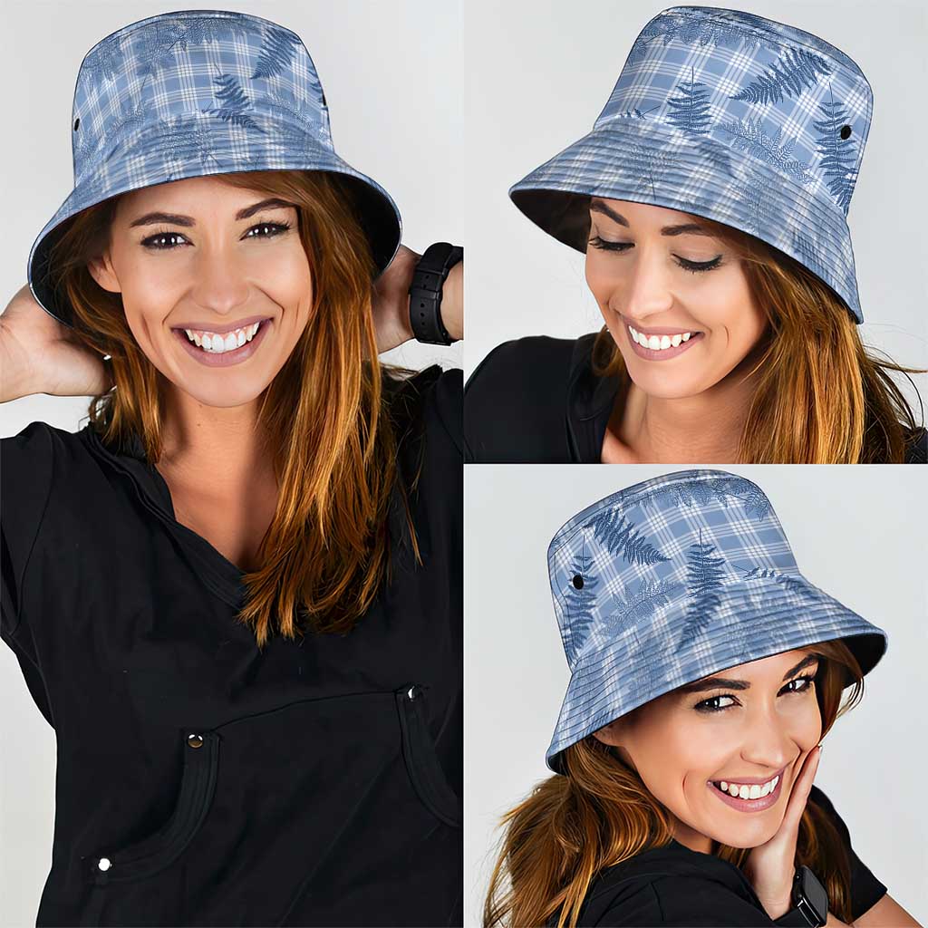 Blue Palaka Hawaii Palapalai Bucket Hat Hawaiian Fern LT14 - Polynesian Pride