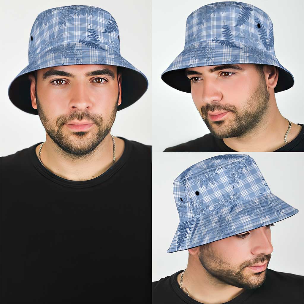 Blue Palaka Hawaii Palapalai Bucket Hat Hawaiian Fern LT14 - Polynesian Pride