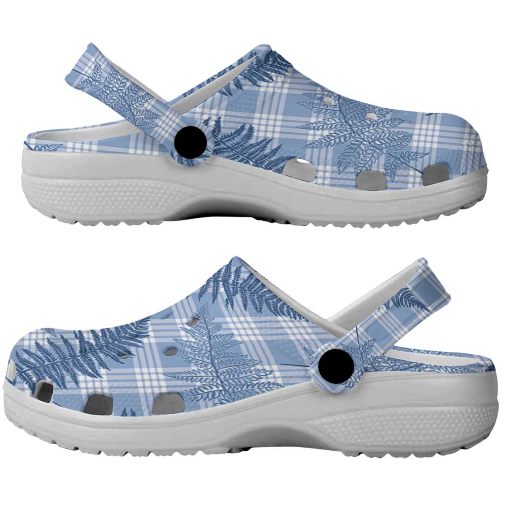 Blue Palaka Hawaii Palapalai Clogs Shoes Hawaiian Fern LT14 - Polynesian Pride