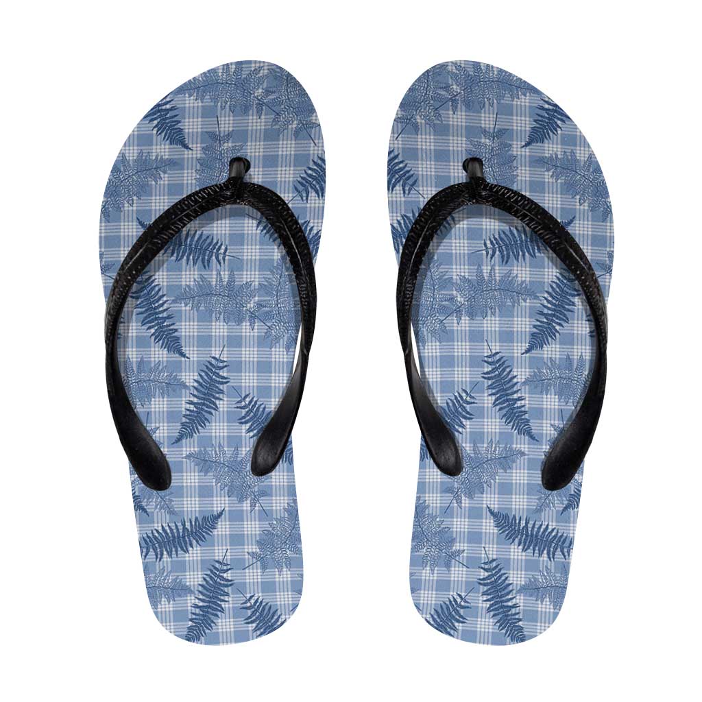 Blue Palaka Hawaii Palapalai Flip Flops Hawaiian Fern LT14 Blue - Polynesian Pride