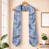 Blue Palaka Hawaii Palapalai Graduation Stole Hawaiian Fern LT14 One Size Blue - Polynesian Pride