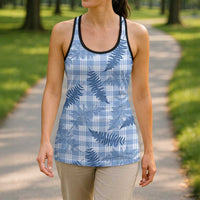 Blue Palaka Hawaii Palapalai Hollow Tank Top Hawaiian Fern LT14 - Polynesian Pride