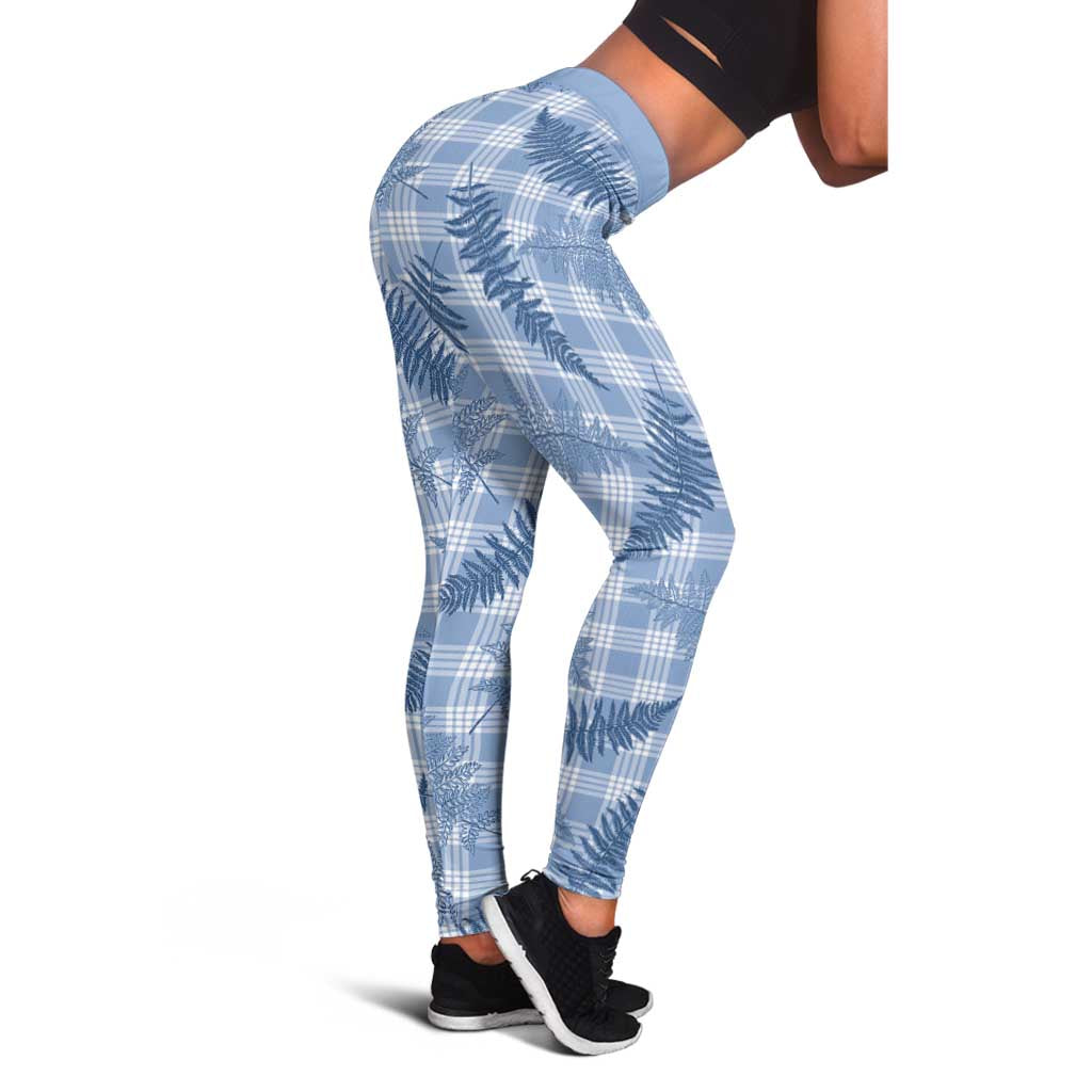 Blue Palaka Hawaii Palapalai Leggings Hawaiian Fern LT14 - Polynesian Pride