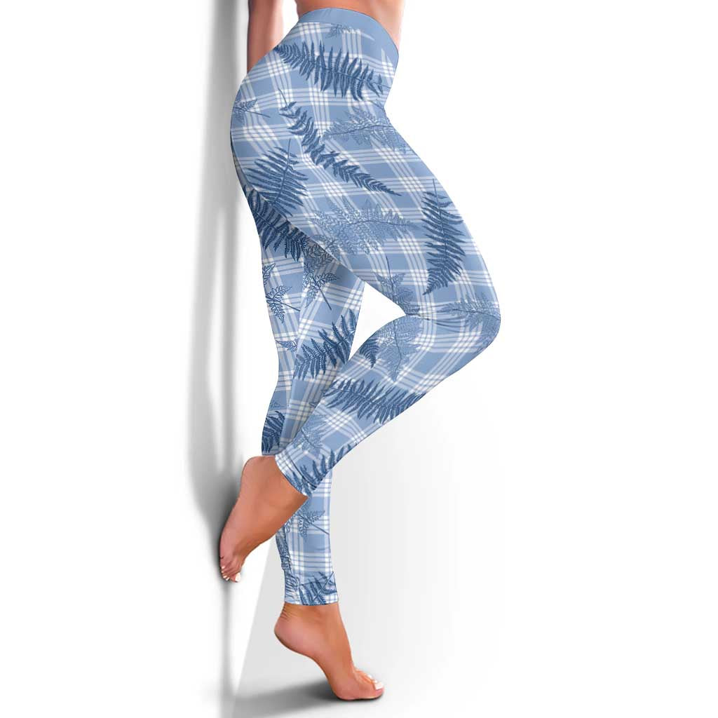 Blue Palaka Hawaii Palapalai Leggings Hawaiian Fern LT14 - Polynesian Pride
