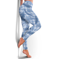Blue Palaka Hawaii Palapalai Leggings Hawaiian Fern LT14 - Polynesian Pride