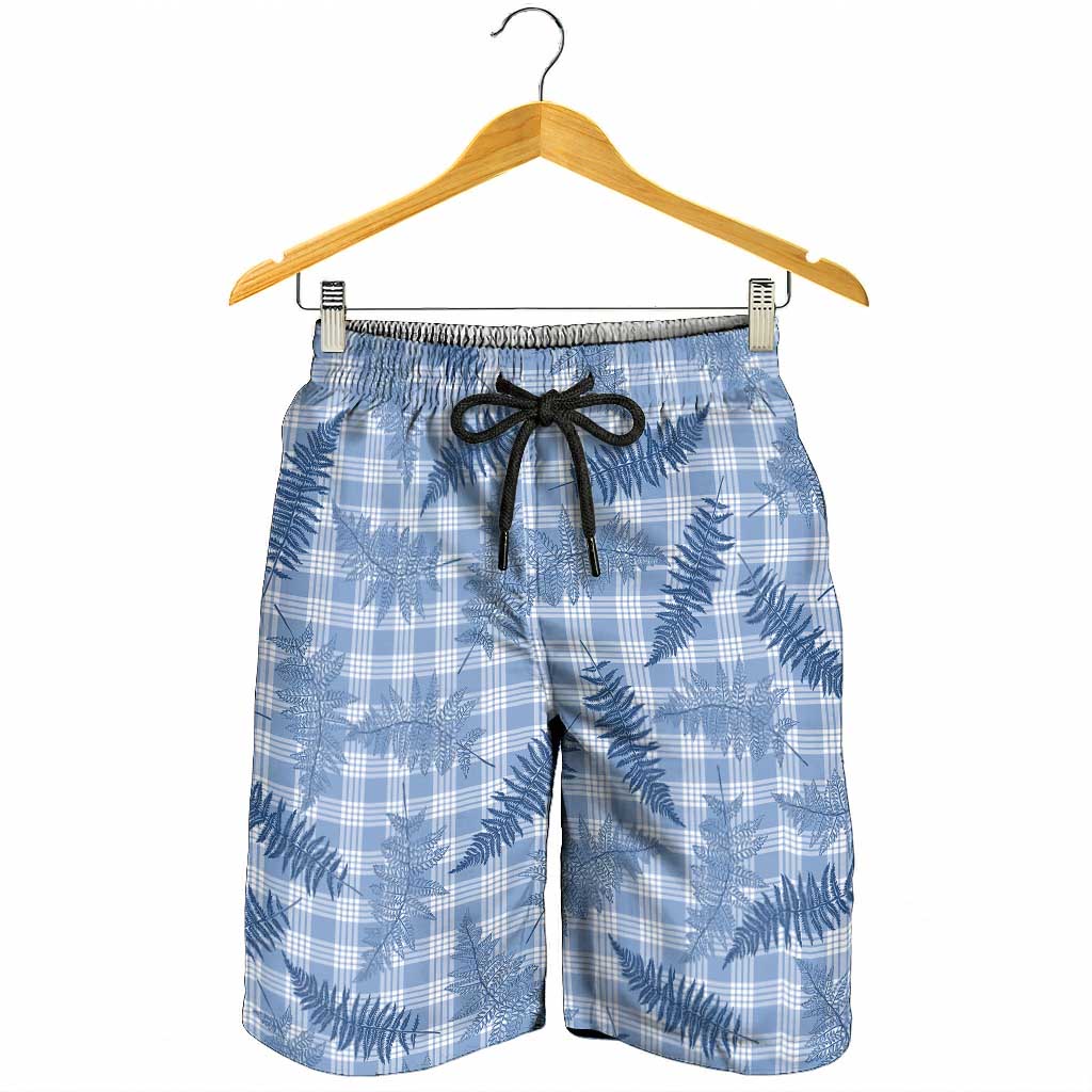 Blue Palaka Hawaii Palapalai Shorts for Men Hawaiian Fern LT14 - Polynesian Pride
