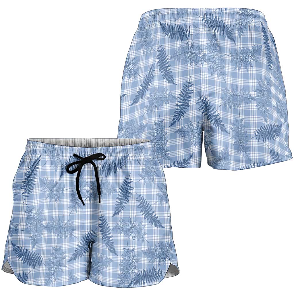 Blue Palaka Hawaii Palapalai Shorts for Women Hawaiian Fern LT14 - Polynesian Pride