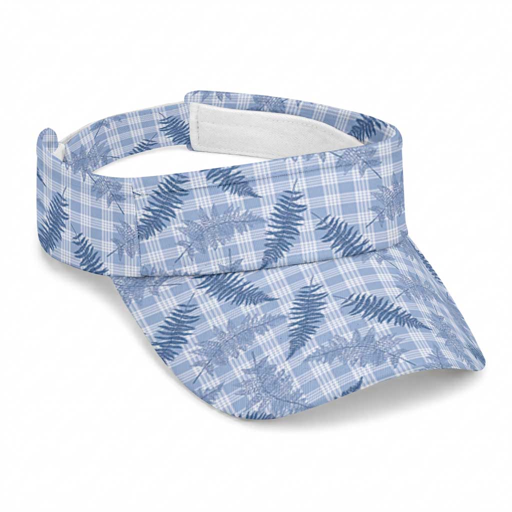 Blue Palaka Hawaii Palapalai Sun Visor Cap Hawaiian Fern