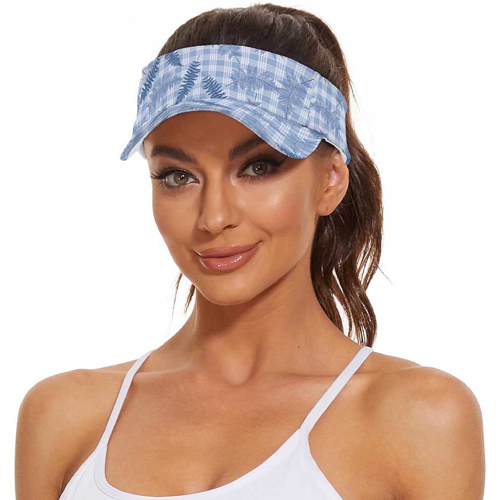 Blue Palaka Hawaii Palapalai Sun Visor Cap Hawaiian Fern