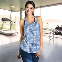 Blue Palaka Hawaii Palapalai Women Racerback Tank Hawaiian Fern LT14 - Polynesian Pride