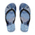 Blue Palaka Japanese Traditional Flip Flops Asanoha Seigaiha Sakura Motif - Polynesian Pride