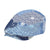 Blue Palaka Japanese Traditional Jeff Hat Asanoha Seigaiha Sakura Motif - Polynesian Pride