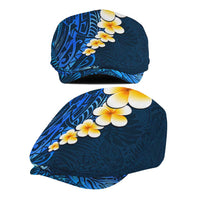 Blue Polynesia Jeff Hat Plumeria Tropical Leaves Galaxy Polynesian Art - Polynesian Pride