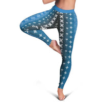 Blue Samoa Malu Tattoo Inspired Leggings LT05 - Polynesian Pride