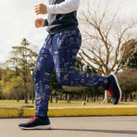 Blue Samoa Manuia Le Kerisimasi Jogger Pants Pacific Patchwork Xmas Vibes LT9 - Polynesian Pride
