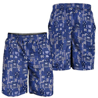 Blue Samoa Manuia Le Kerisimasi Shorts for Men Pacific Patchwork Xmas Vibes LT9 - Polynesian Pride