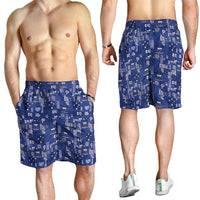 Blue Samoa Manuia Le Kerisimasi Shorts for Men Pacific Patchwork Xmas Vibes LT9 - Polynesian Pride