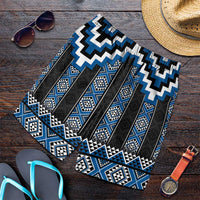 Blue Taniko Aotearoa Shorts for Men Niho Taniwha Mix Poutama LT14 Blue - Polynesian Pride