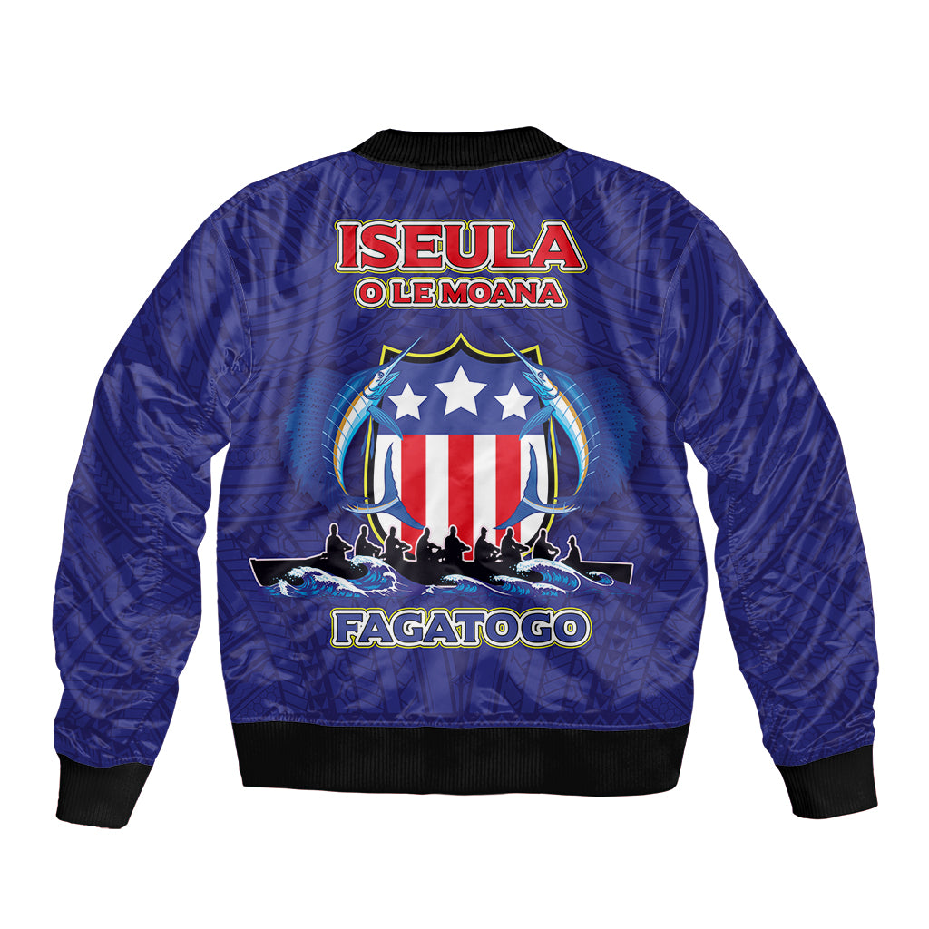 American Samoa Bomber Jacket Iseula o le Moana of Fagatogo Pride Navy Color LT03